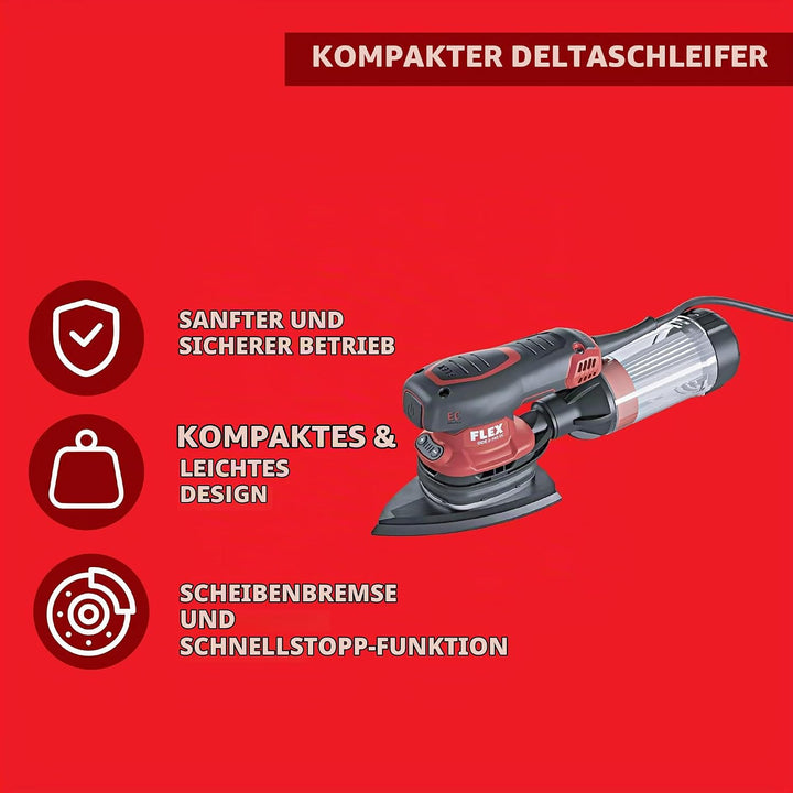 Flex Deltaschleifer ODE 2-100 EC (Schleifplatte 100x150 mm, Schleifmaschine mit Klett-Schleifplatte,