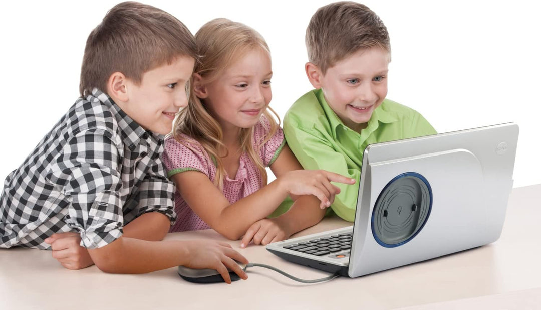 VTech Genio Lernlaptop – Lerncomputer mit Internetzugang, Textprogramm und Lerninhalten zu Buchstabe