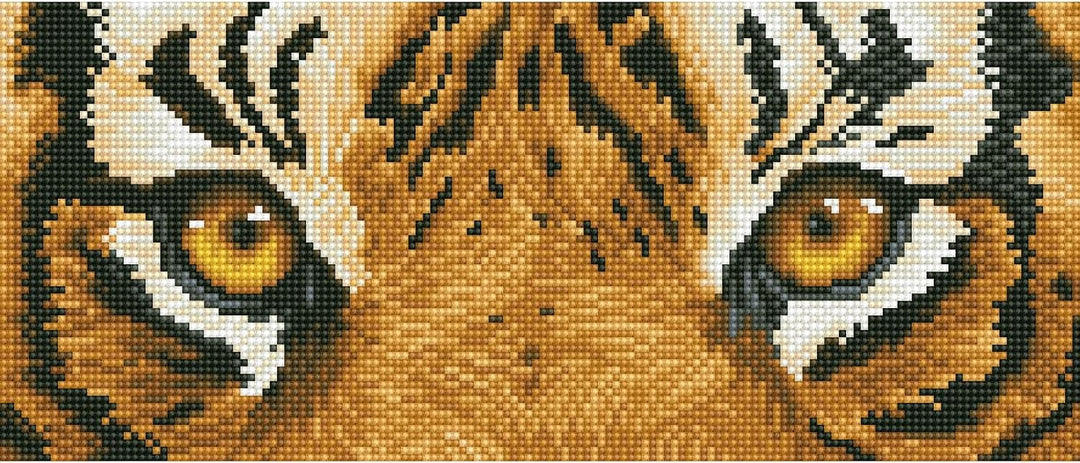 Diamond Dotz DD5-041 Tiger Augen, ca. 42 x 15 cm gross, Diamond Painting, Malen mit Diamanten, funke