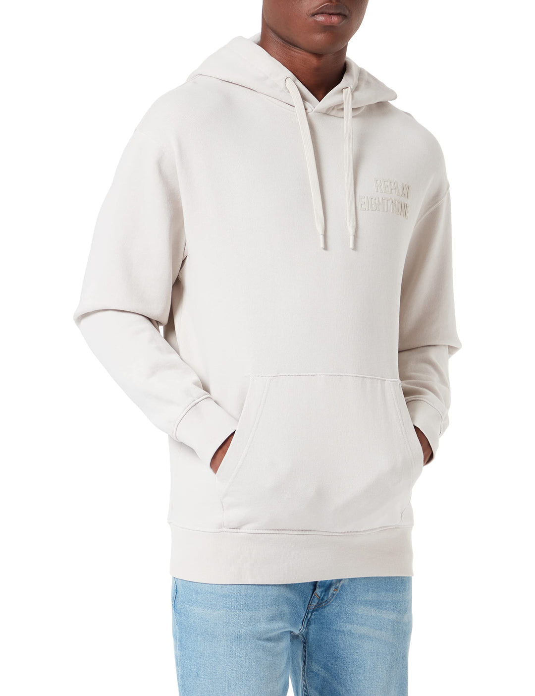 Replay Herren Kapuzenpullover, 019 Light Grey