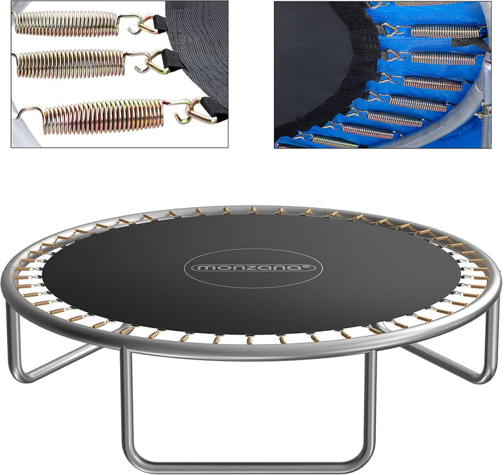 Monzana Trampolin Sprungtuch Ø 183/244/305/366/427 cm 30-96 Ösen 8-Fach vernäht UV-beständig 13,5-14