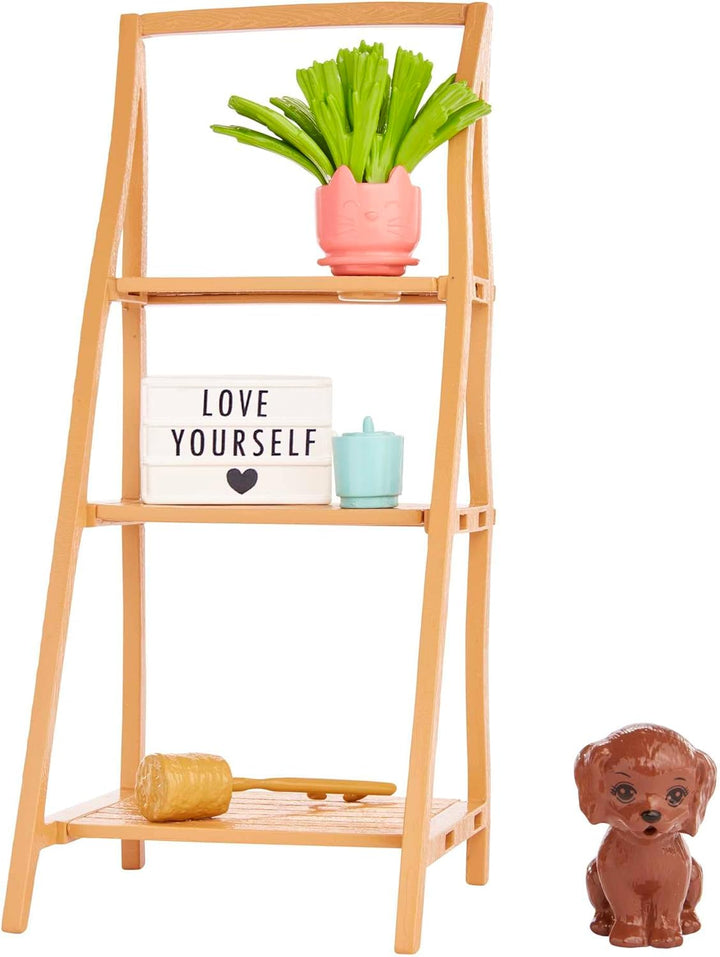 Barbie Self-Care Serie, Konfetti-Bad, Barbie-Puppe mit blonden Haaren, Badeanzug, Welpe,2 Konfetti-S