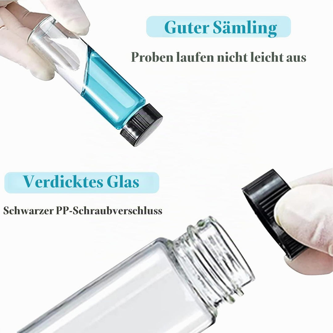 ALWSCI 100 Stück Probenflaschen 4mL Glasfläschchen Schraubverschluss 13-425 Schwarzer Geschlossener