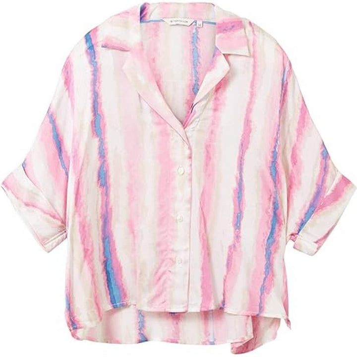 TOM TAILOR Damen Oversized Bluse mit Batik-Muster., 36