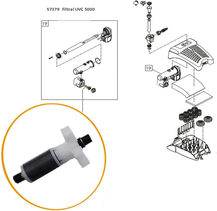 OASE 18013 Ersatzrotor kpl. ASE 2500 magnetisiert