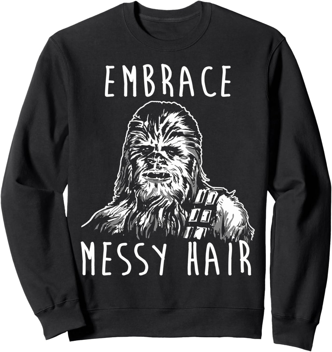 Star Wars Chewbacca Embrace Messy Hair Transparent Sweatshirt