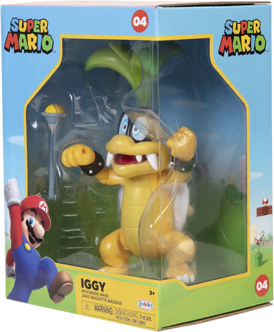 Nintendo Super Mario Figur Iggy Koopa in Sammlerbox, 10 cm, Iggy Koopa