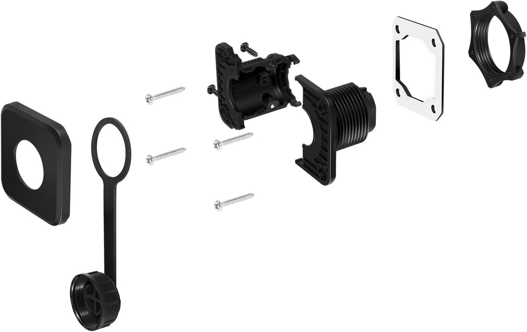 Bulkhead-Steckverbinder-Set für Garmin LiveScope Plus LVS34/LVS62 – Wasserdichtes Schnellkupplungssy