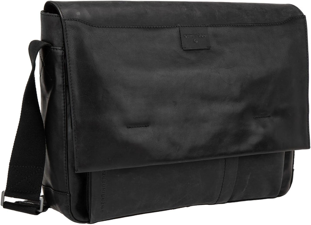 Strellson - brick lane jeremy messenger lhf Schwarz 39X31X9 Farbe:schwarz / Material:polyester,leath