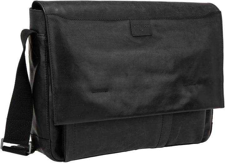Strellson - brick lane jeremy messenger lhf Schwarz 39X31X9 Farbe:schwarz / Material:polyester,leath
