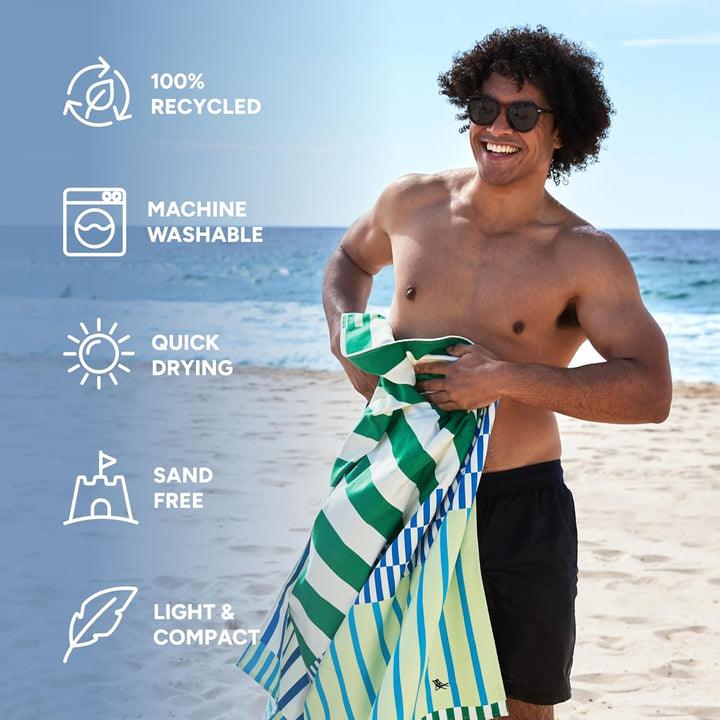 Dock &amp; Bay Strandhandtuch - Super saugfähig, trocknet schnell, ohne Sand - Kompakt, Leicht - 100% Re