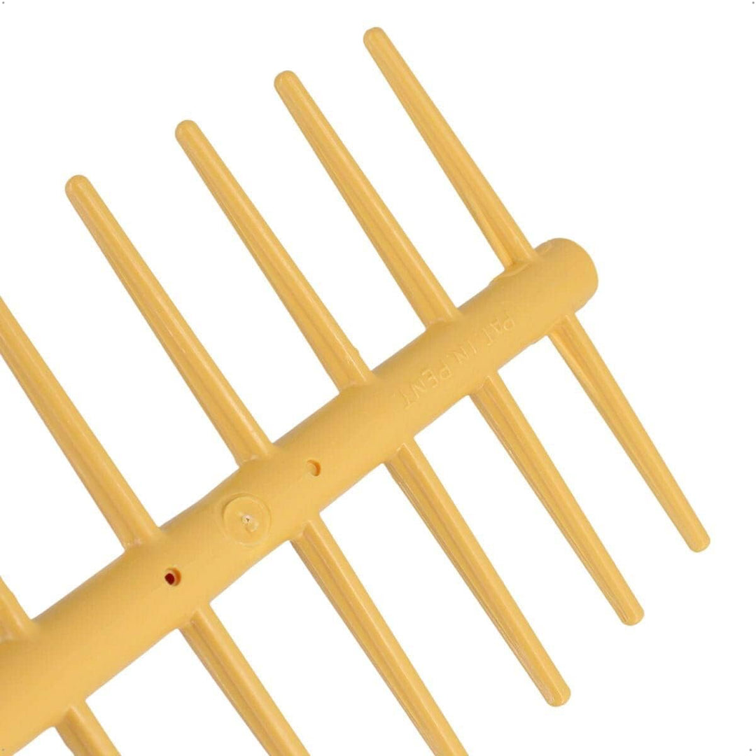 Rekord - Kunststoffrechen 64 cm - Doppelseitig mit 32 Zinken - Heurechen | Gartenrechen ohne Stiel f