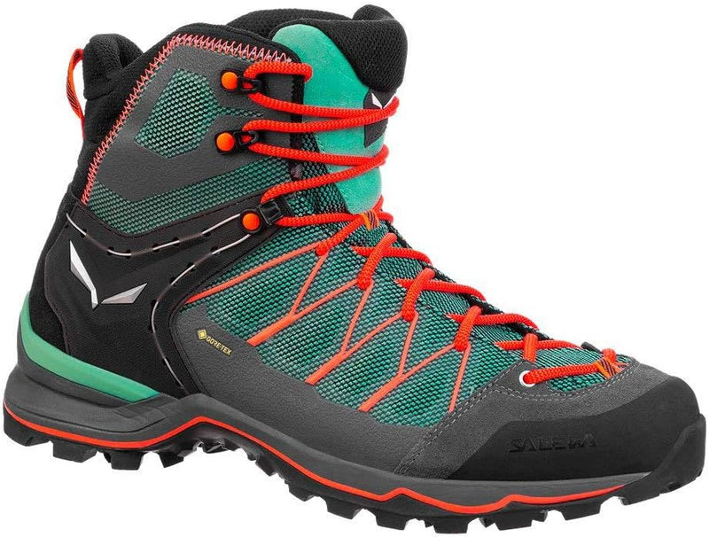 Salewa Damen Ws MTN Trainer Lite Mid GTX Trekking-& Wanderstiefel 35 EU Feld Green Fluo Coral, 35 EU