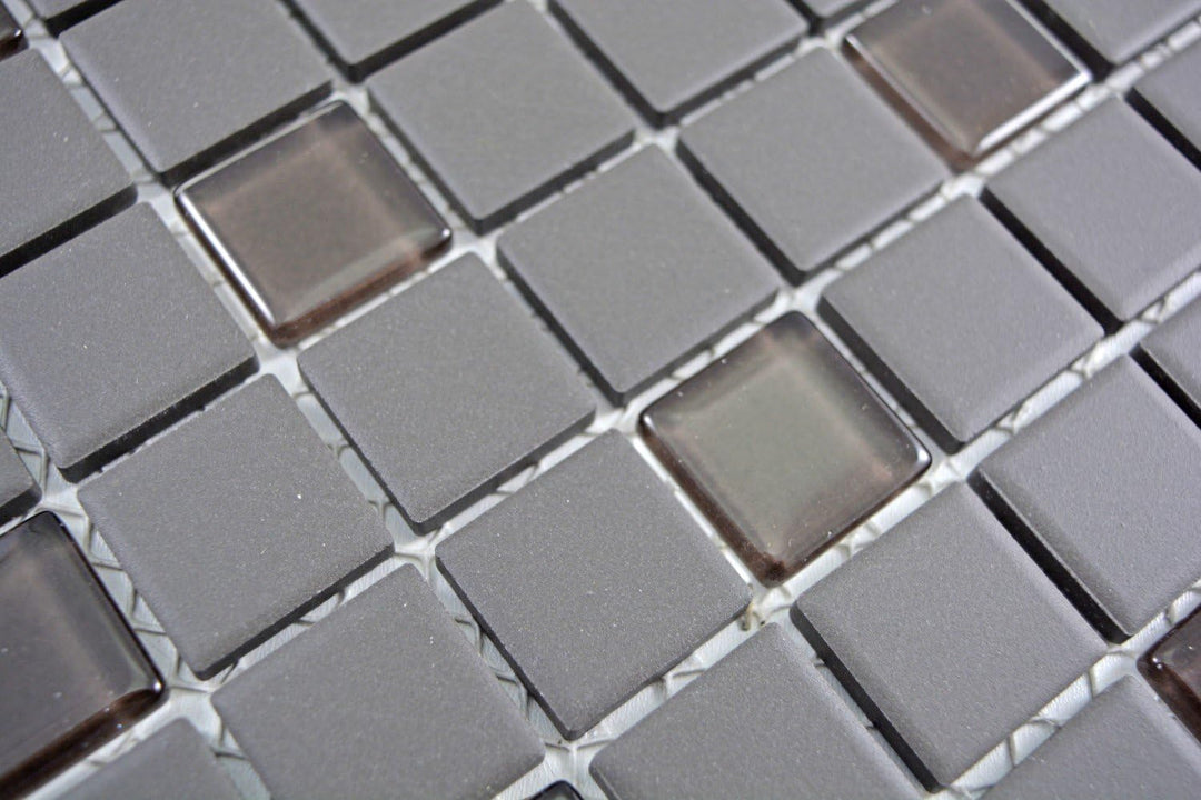 Mosaik Fliese Keramik braun unglasiert Glas für WAND BAD DUSCHE KÜCHE FLIESENSPIEGEL THEKENVERKLEIDU