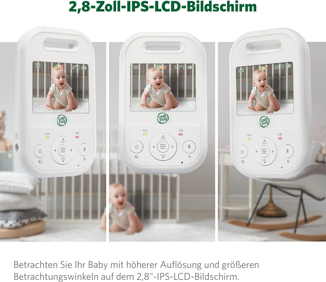 LeapFrog LF2513 Babyphone mit Kamera, Schwenk- und Neige Video Baby Monitor, 2.8 Inch Display, Nacht