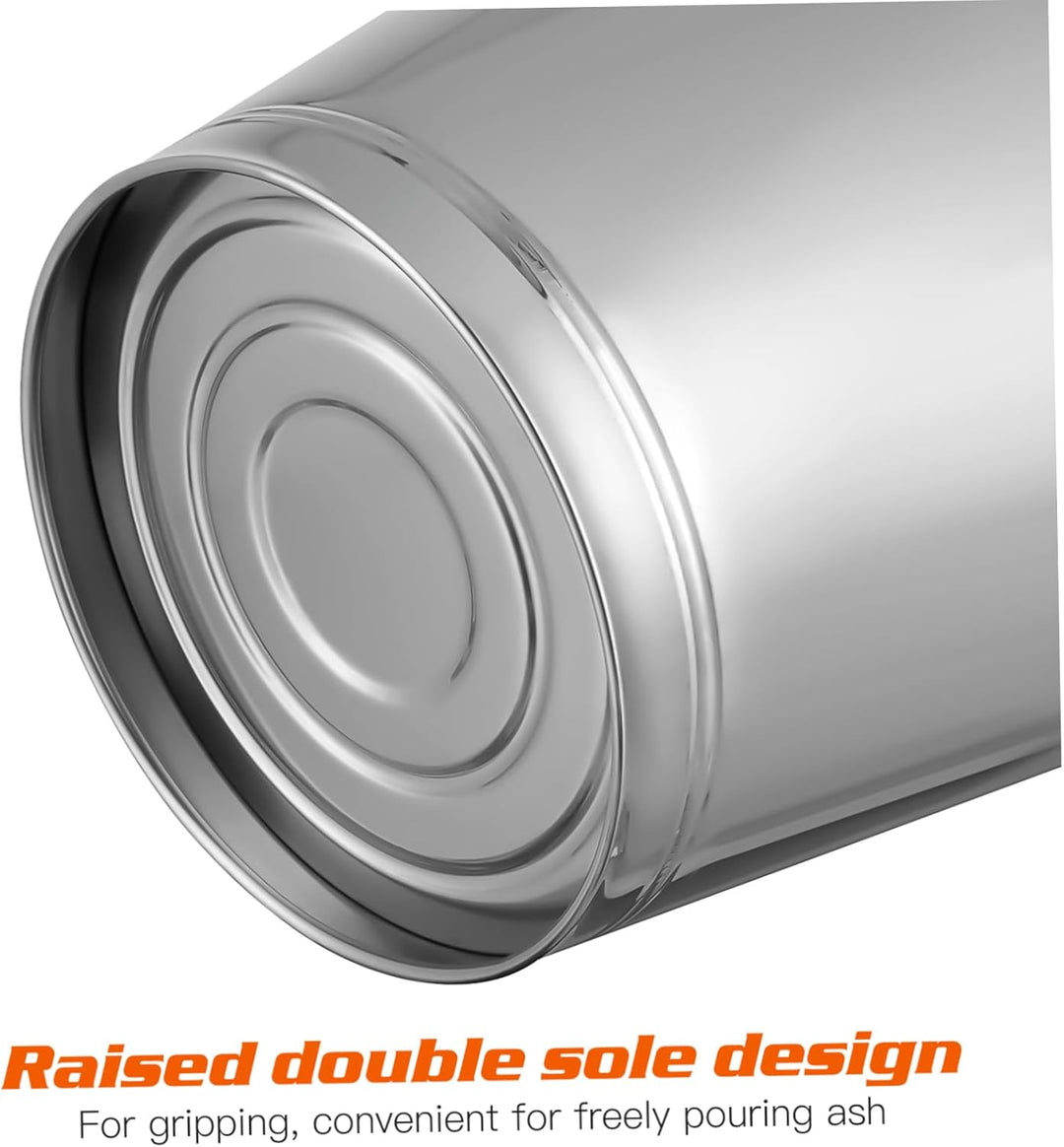 DOITOOL Kamin Ascheeimer mit Deckel Griff Aschebehälter Edelstahl Aschebehälter für Grill Holzkohlee