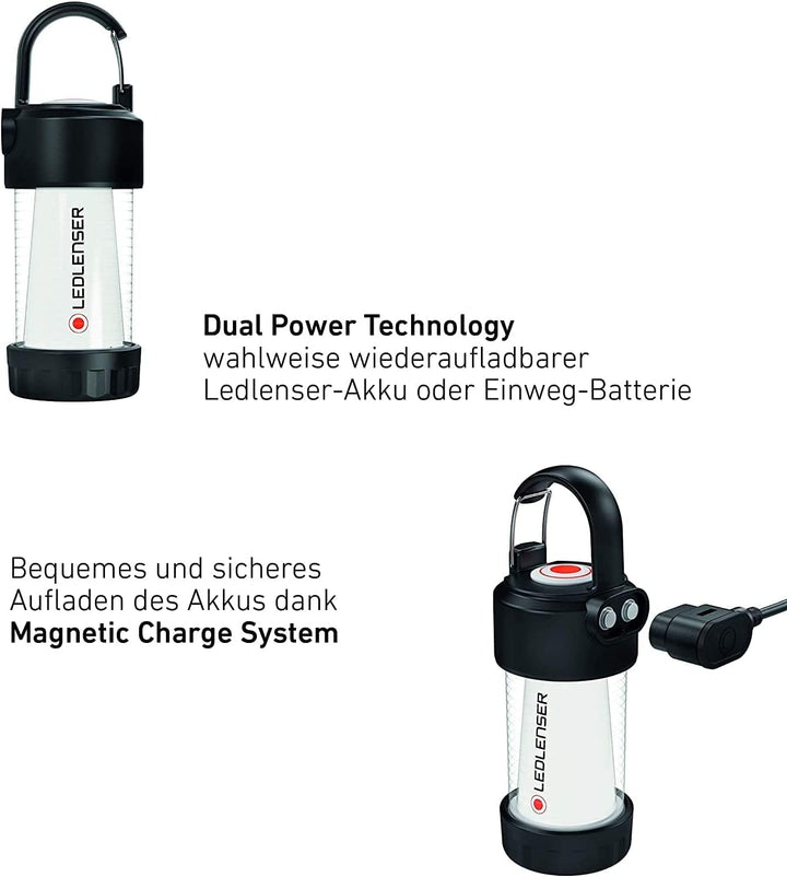 Ledlenser MH5 LED Stirn- und Handlampe in Einem & ML4 Warm Light LED Laterne, aufladbar 14500 Akku,