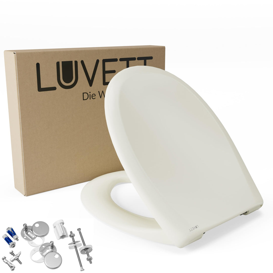 LUVETT® Toilettendeckel mit Absenkautomatik C770 oval, WC-Sitz mit 3 Befestigungsvarianten zur Wahl,