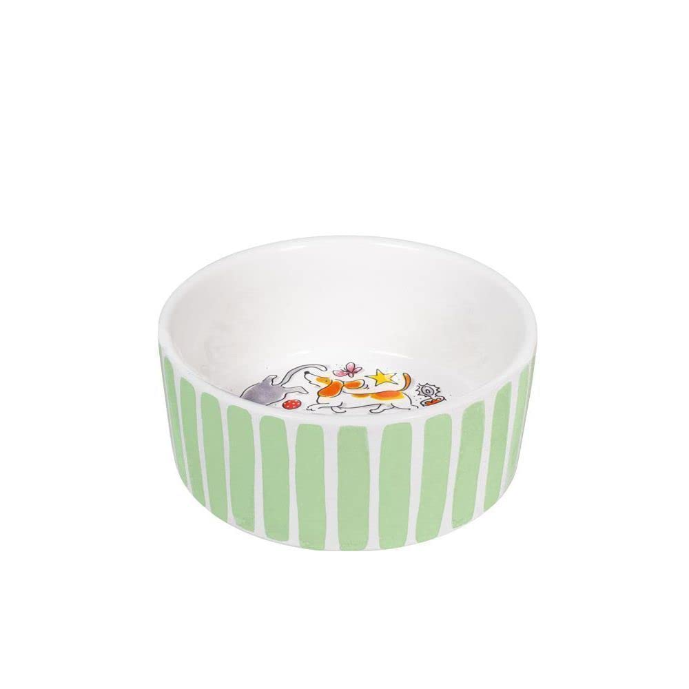 Blond Amsterdam Katzennapf 15,5cm Cat Love – Futternapf mit Katzenillustrationen, Kunststoff, farben