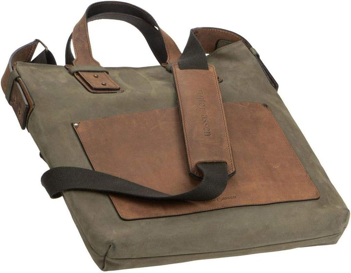 Ruitertassen Shopper Handtasche Umhängetasche Damen Herren Business Leisure Bag Leder Khaki braun