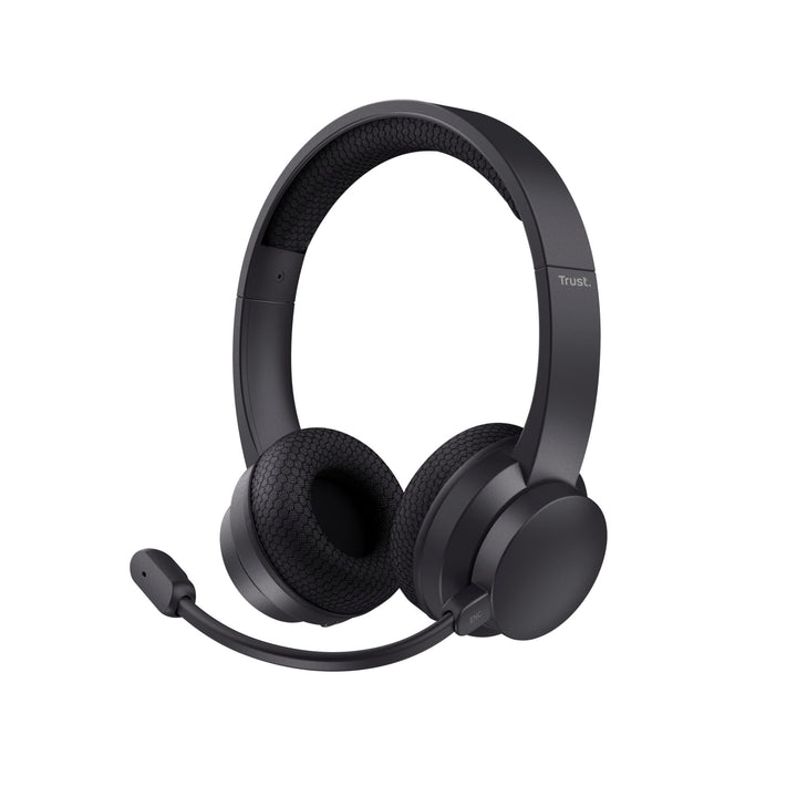 Trust Roha II Kopfhörer Kabellos Bluetooth mit Dual ENC Mikrofon, 85% Recyclingkunststoff, Aufladbar