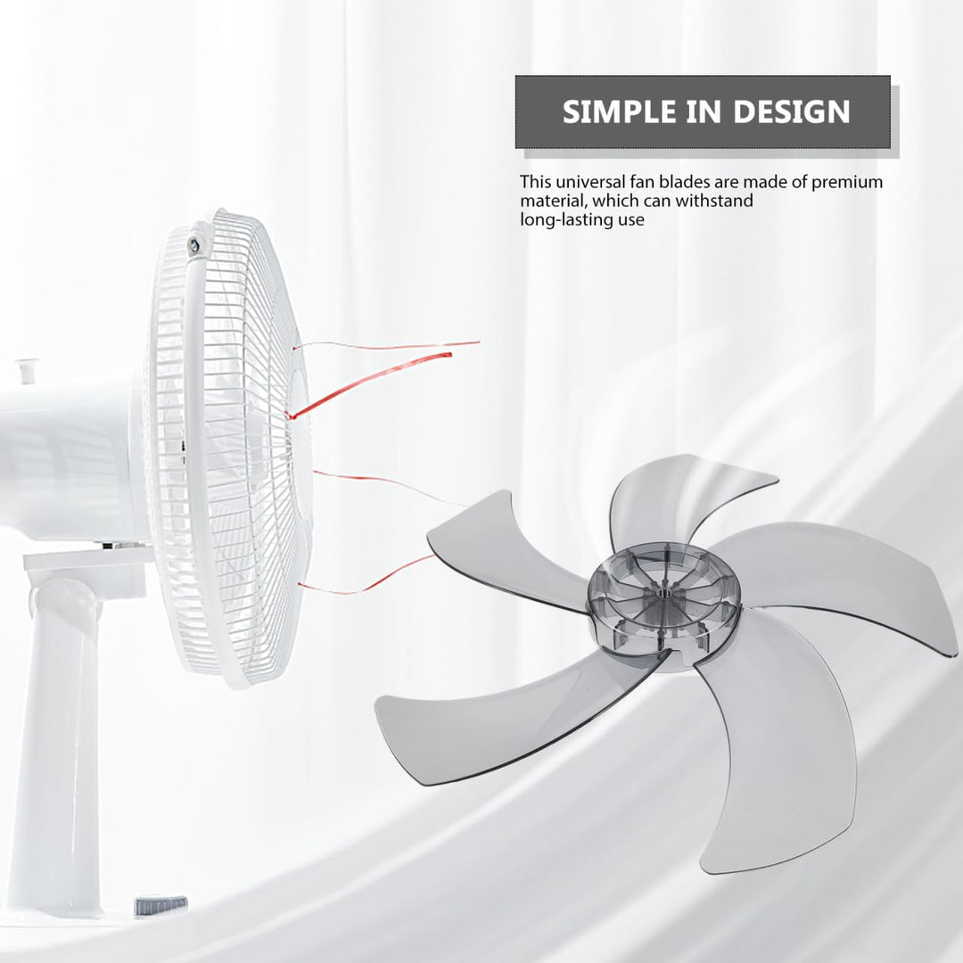 Angoily Lüfterflügel 16 Zoll Lüfterflügel Haushaltsventilatorflügel Kunststoff Fünf Blätter Mit Mutt