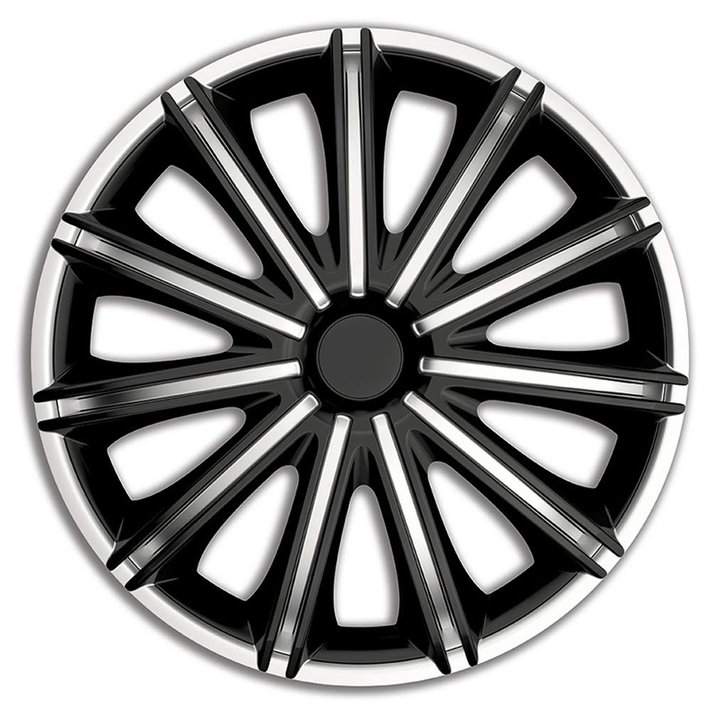AUTO-STYLE Satz Radzierblenden Nero 16-Zoll Silber/Schwarz Silber/Schwarz 16-Zoll, Silber/Schwarz 16