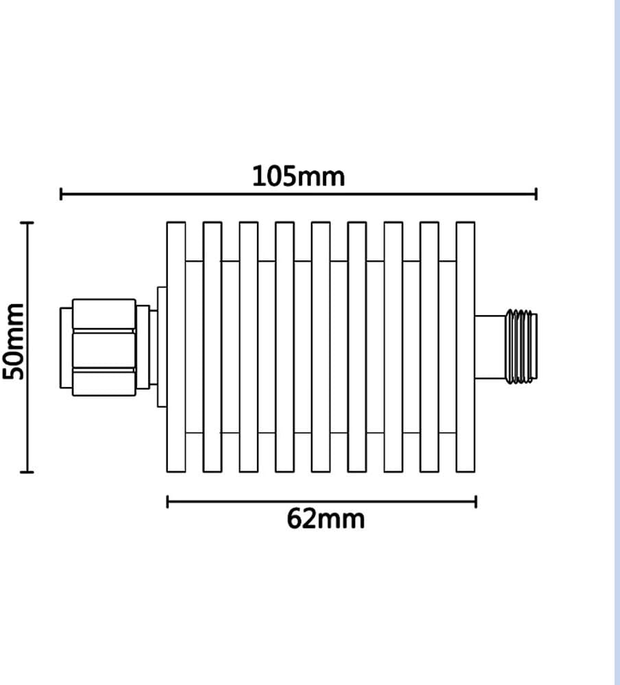 BECEN 3DB 50 W N RF Fixed Dämpfungsglied 3 GHz Anschluss 1-40dB können wählen (3DB), 3dB