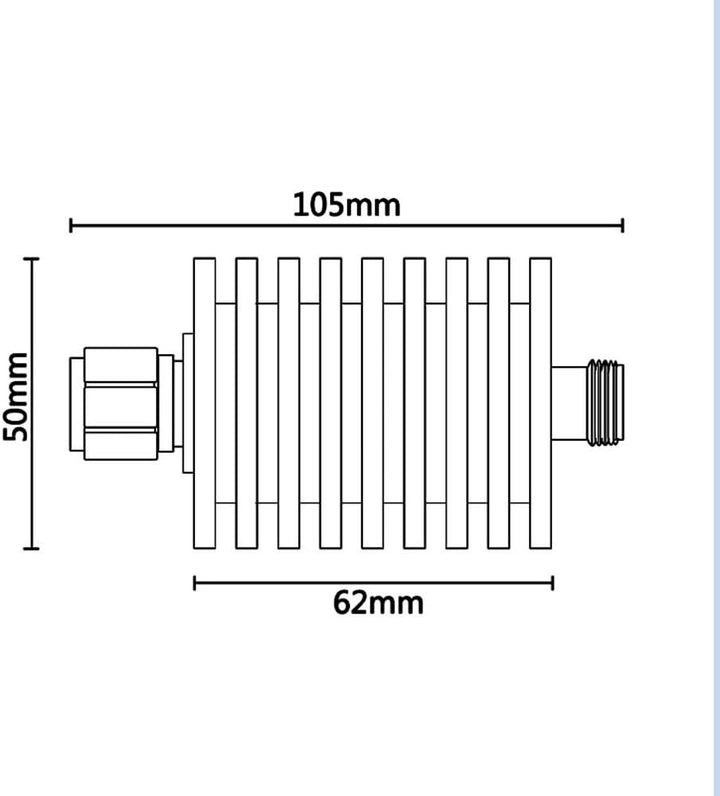 BECEN 3DB 50 W N RF Fixed Dämpfungsglied 3 GHz Anschluss 1-40dB können wählen (3DB), 3dB