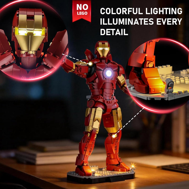 BRIKSMAX LED Beleuchtung für LEGO Architecture Iron Man Mark 3 Sammleredition 76344, kompatibles Lic