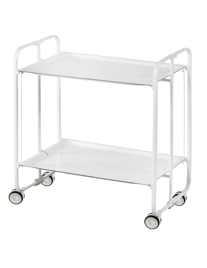 DON HIERRO - Servierwagen weiss, klappbar, 2 Böden. Rollwagen Bauhaus-Weiss Einheitsgrösse Weiss, Ei