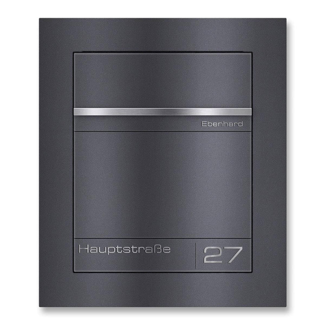 Metzler Unterputz Briefkasten DB 703 Eisenglimmer – Hochwertiger Einbaubriefkasten aus pulverbeschic