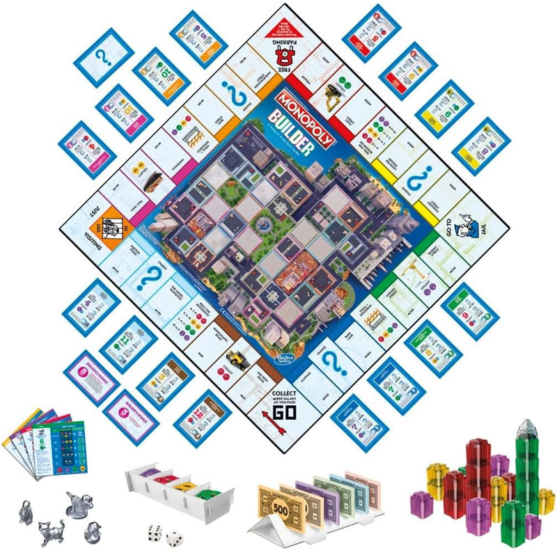 Monopoly Builder Board Game, Strategy Game, Family Game, Games for Children, Fun Game to Play, Famil