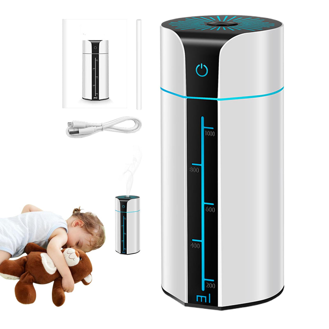Luftbefeuchter Für Schlafzimmer Baby - USB Aromadiffuser - Smartes Aromatherapie Gerät Mit 7 Farben