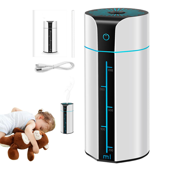 Luftbefeuchter Für Schlafzimmer Baby - USB Aromadiffuser - Smartes Aromatherapie Gerät Mit 7 Farben