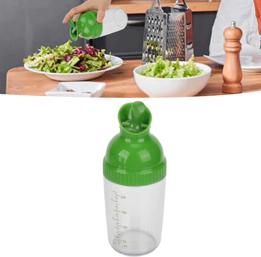 Salat-Dressing-Shaker, 200 Ml, Auslaufsicherer Glas-Dressing-Flaschenmixer, Einhändig Bedienbar, Spü