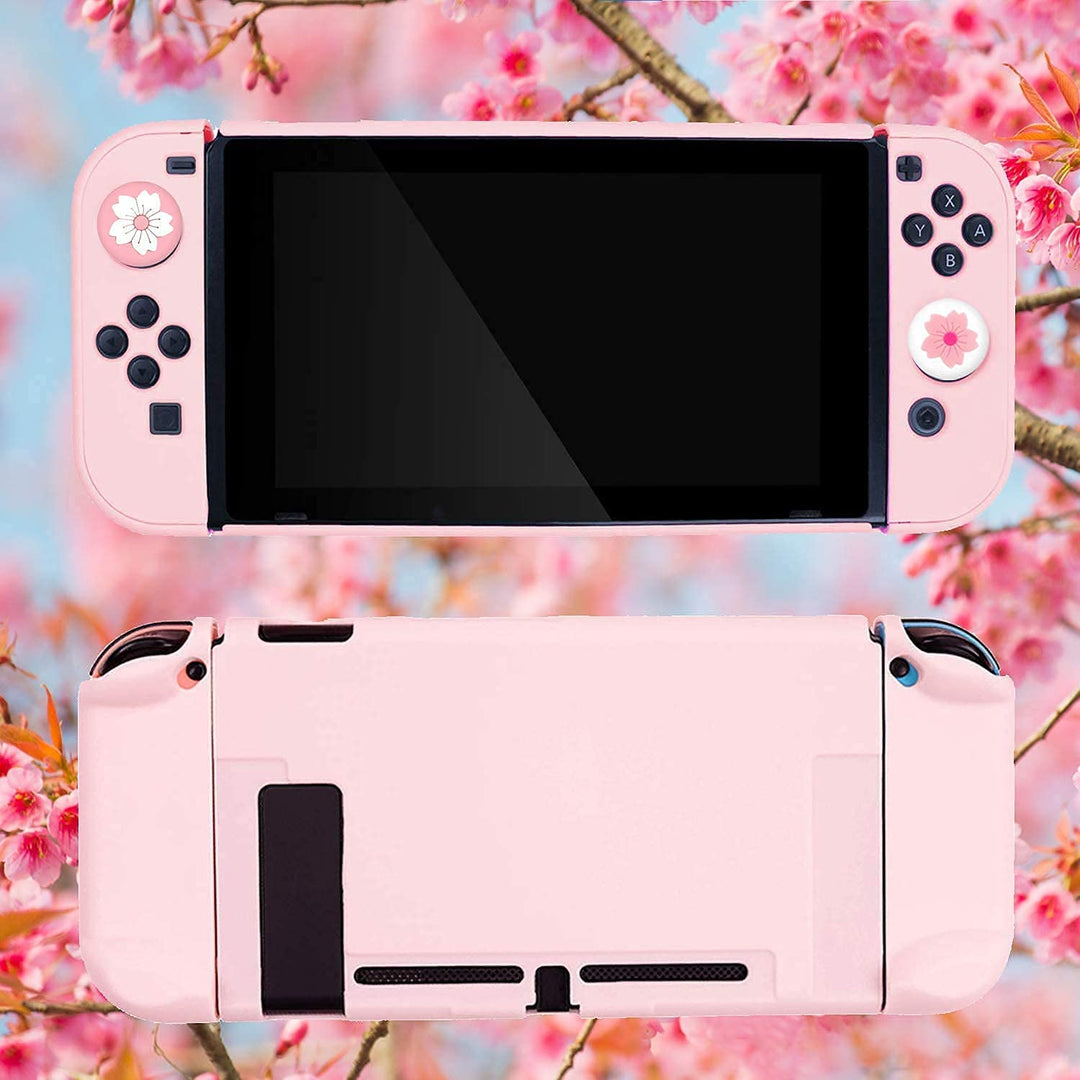 OLDZHU Rosa Reisezubehör Set Kompatibel mit Nintendo Switch,10 in 1 mit Rosa Tragetasche für die Swi