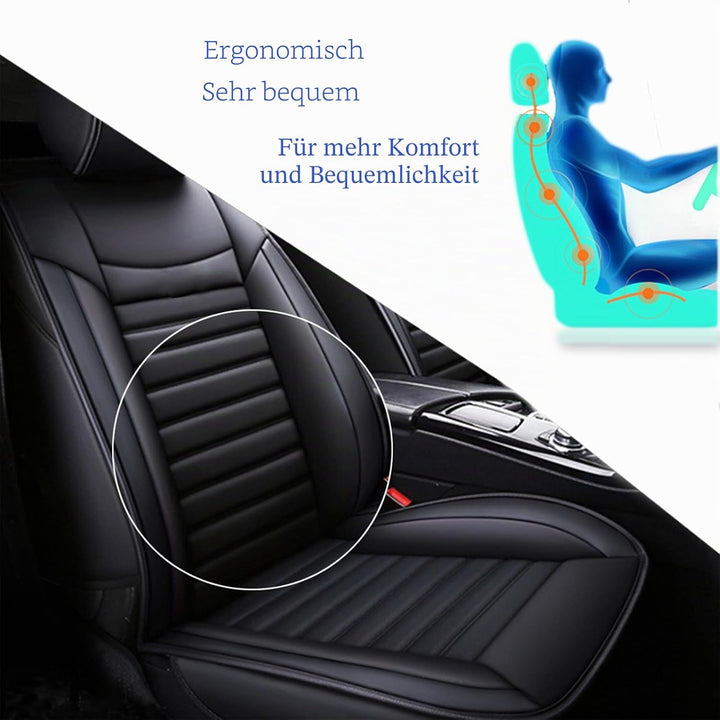 Autositzbezüge Auto Vordersitz 2 Stück Set Fit für Mercedes-Benz C-Klasse W202 W203 W204 W205 E-Klas
