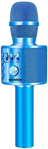 Bluetooth Karaoke Mikrofon Drahtloses,BONAOK Karaoke Mikrophone Echo, Home Party Microfon Kind mit a