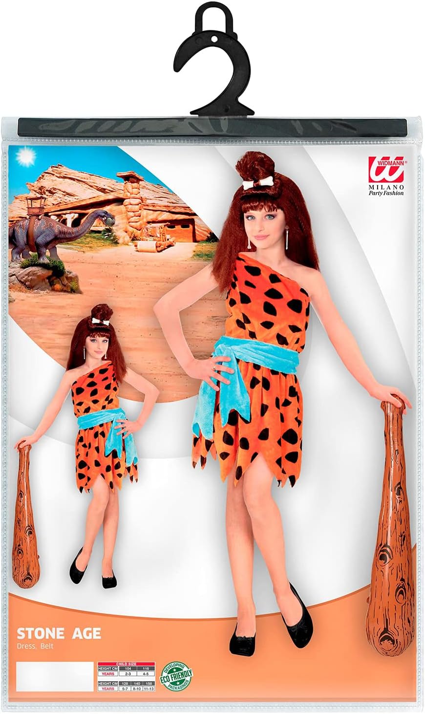 WIDMANN 05785 COSTUME RAGAZZA DELL'ETA' DELLA PIETRA 4/5 #057E 116, 116