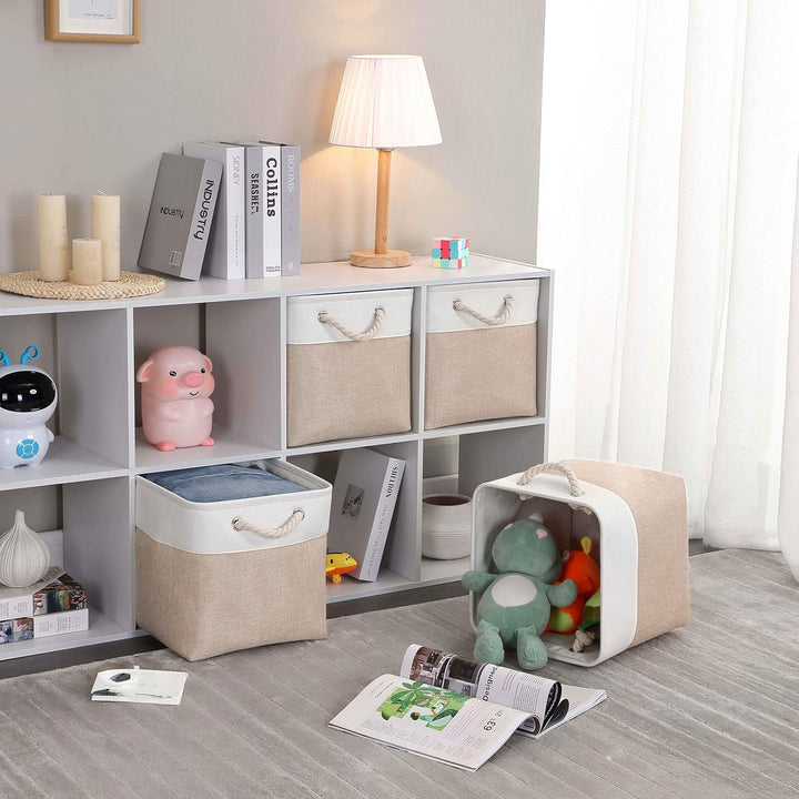 Mangata Aufbewahrungsbox,(33x38x33cm) Aufbewahrungskorb Stoff, Box in Würfel für Schrank, Regal, und