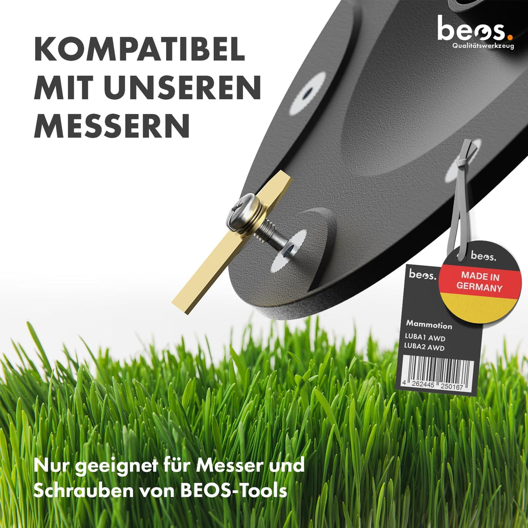 BEOS [Made in Germany] 6er Messerscheibe kompatibel mit Mammotion LUBA1 AWD und LUBA2 AWD (bis BJ 20