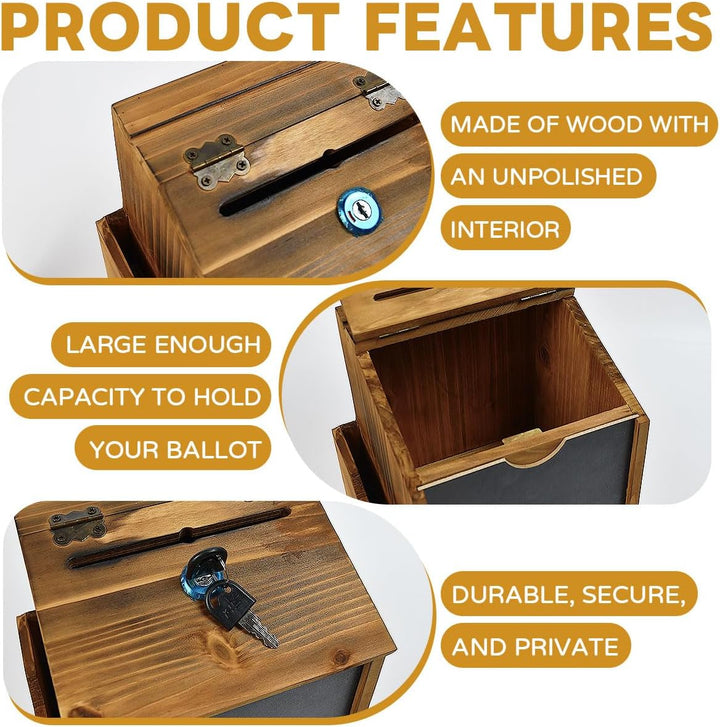 Vorschlagsbox Holz Vorschlag Box Spendenbox Wahlurne Suggestion Box Mit Schloss and Lock Wooden Tip