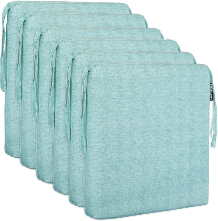 Brandsseller Sitzkissen ca. 40x40 cm mit Klettverschluss Stuhlauflage Sitzauflage 4 Kordelbändern fü