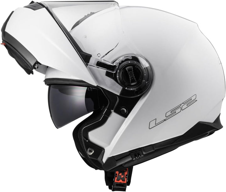 Klapphelm mit Klappdeckel für Moto LS2 Strobe weiss M weiss, M Weiss