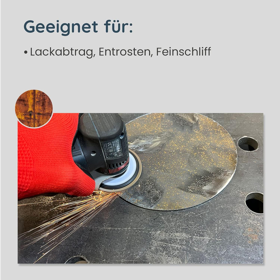 5er Set Fächerscheiben K:40/60/80/120/180 76x10mm passend für mini Akku Winkelschleifer wie Bosch GW