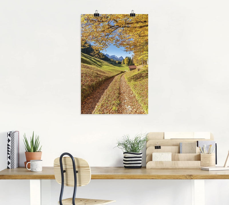 ARTland Poster Kunstdruck Wandposter Bild ohne Rahmen 80x120 cm Hochformat Landschaftsbilder Bayern