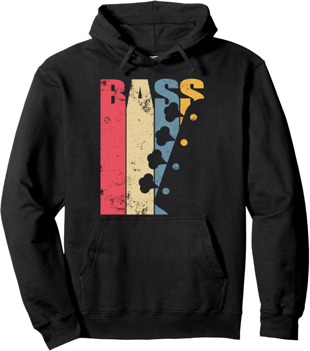 Bass Elektrische Jazz Gitarre Rock and Roll Retro Shirt Pullover Hoodie
