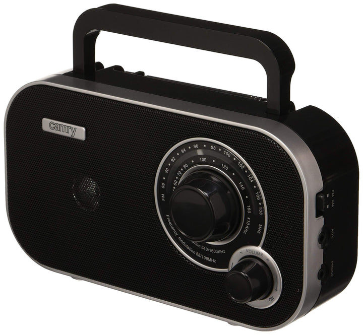 Tragbares Stereo Radio mit AUX IN und Kopfhöreranschluss Küchenradio (Schwarz), Schwarz