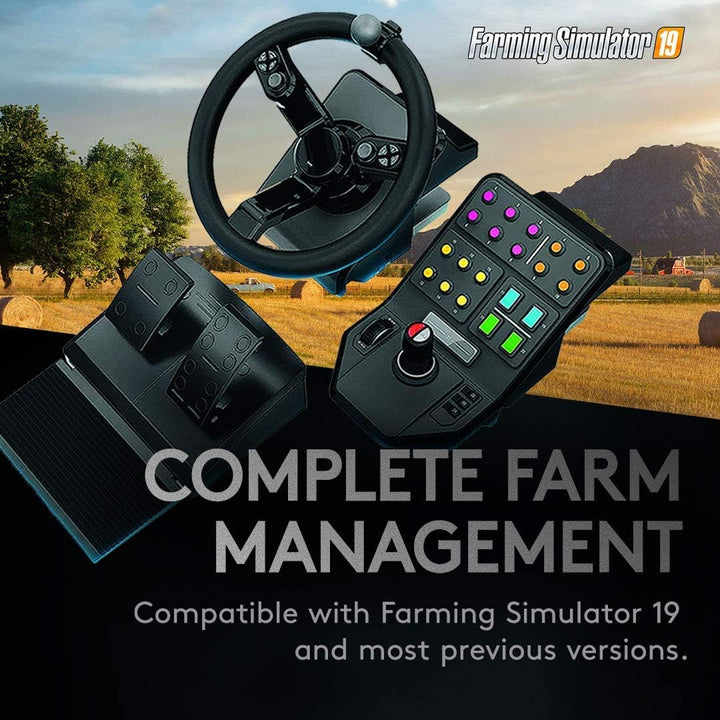 Logitech G Saitek Farm Sim Controller, Farming Simulator Bundle bestehend aus Lenkrad, Steuerkonsole